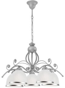 Csillár láncon RETRO II 5xE27/60W/230V ezüst