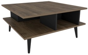 Dohányzóasztal Akya - Walnut, Black