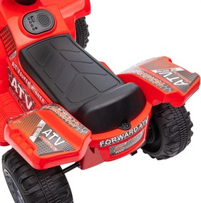 HOMCOM Kids Quad elektromos 6V-os gyerek quad hátrameneti funkcióval, zenével, piros