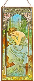 Alfons Mucha - Éjszakai pihenés üvegkép, falikép