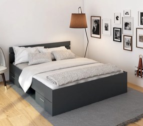 Ágykeret, 160x200, grafit, MICHIGAN NEW