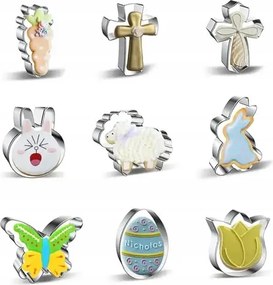 Sütemény lyukasztó formák Húsvét 9db-os nyuszi húsvéti bárány