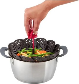 Tefal - Gőzölő kosár INGENIO fekete/piros