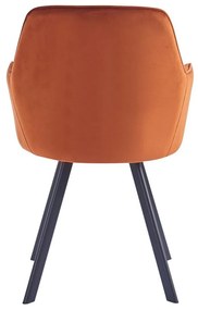 Dizájnos fotel Aurela (terakota + fekete) . 1097109