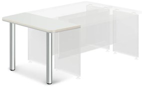 Befejező elem TopOffice Premium 120 x 50 cm, világos akác / fehér