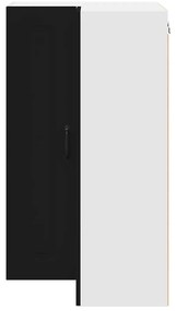 Fali konyhaszekrény polcokkal Fekete 57 x 57 x 100 cm Faanyag