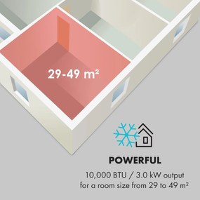 Klarstein New Breeze ECO, mobil klíma, 935 W, 10.000 BTU/h (2,9 kW), A+