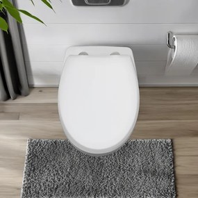 WENKO 24516100-WC WC-ülőke 300/350 KG teherbírás, 37x44,5 cm, fehér/ezüst