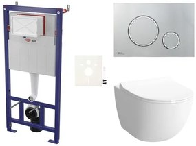 Fali WC szett SAT előtétfalas szereléshez + VitrA Sento WC SIKOSSSEN71K