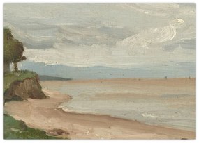 Kép - Jean-Baptiste-Camille Corot, Beach Near Etretat, reprodukciók (70x50 cm)