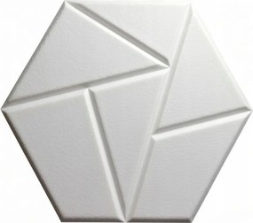 3D akusztikus falpanel fehér öntapadós filc Hexagon