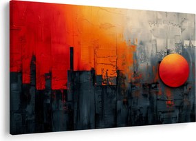 Kép - Absztrakt festmény a városról (90x60 cm)