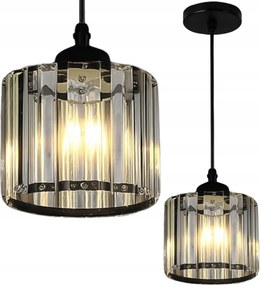 Mennyezeti lámpa kristály fekete lógó üveg modern glamour