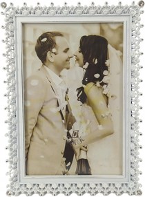 Keret 10x15 elegáns glamour fehér királyi