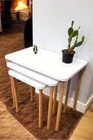 Dohányzóasztal, fehér, 60 cm – Peka0015-S