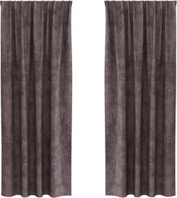vidaXL Bársonyfüggönyök függönyökkel 2 pcs Barna 245 x 140 cm Bársony