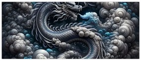 Kép – Sárkány a füstben (120x50 cm)