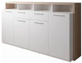 LEBY komód sonoma tölgy/fehér