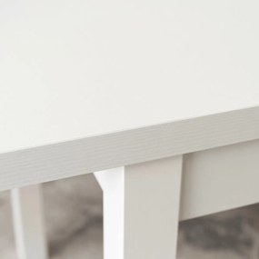 Bővíthető Étkezőasztal Fehér Színben. SKUBI 120-160 cm
