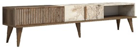 Natúr színű TV-állvány márvány dekorral 180x40 cm Milan – Kalune Design