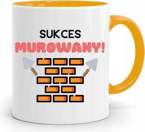 Sárga Építőipari Bögre Barkácsoló Ajándék fényképes nyomtatással