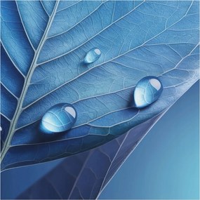 Flizelin tapéta Flizelin falikép Prémium levél kék 250x250 Ragasztó