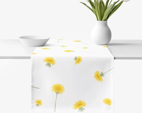 Goldea pamut asztali futó - pitypangok 50x180 cm