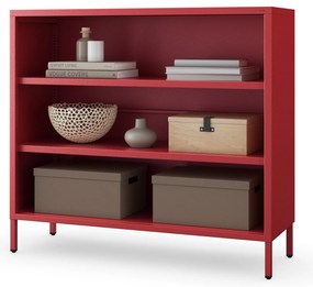 Alacsony polcos szekrény LUCA , 1000 x 900 x 350 mm, Modern: piros