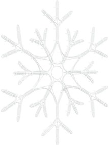 Karácsonyi Hópehely Meleg fehér 56 x 49 x 0.7 cm PVC