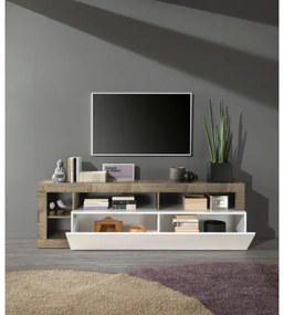 LENOR TV-állvány fehér/barna