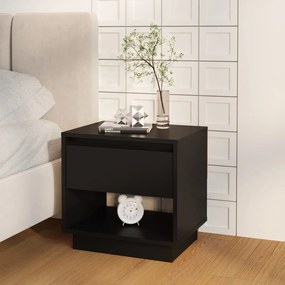 Fekete forgácslap éjjeliszekrény 45 x 34 x 44 cm