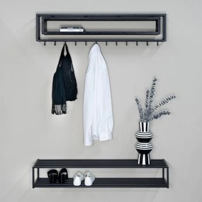 Fekete fém cipőtartó School – Spinder Design