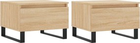 vidaXL 2 db sonoma tölgy szerelt fa dohányzóasztal 50 x 46 x 35 cm