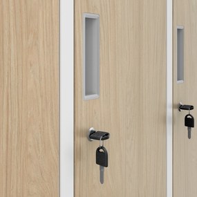 IGOR cabinet white RAL9003 golden oak H1850*W900*D450