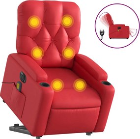 vidaXL elektromos bordó műbőr felállást segítő dönthető masszázsfotel