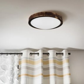 Brilagi - LED mennyezeti lámpa CARVALHO SLIM SMOKEY LED/20W/230V tölgy átm. 27,5 cm