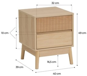 Natúr színű éjjeliszekrény Iona – Casa Selección