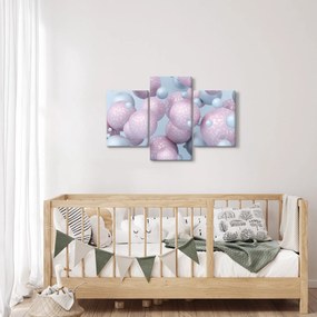 Absztrakt kép - Pasztell gömbök (90x60 cm)