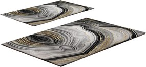 Szürke-aranyszínű fürdőszobai kilépő szett 2 db-os 60x100 cm CT – Foutastic