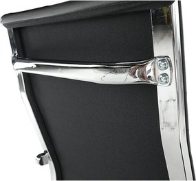 Irodai szék, textilbőr/fém, fekete/króm, FARAN