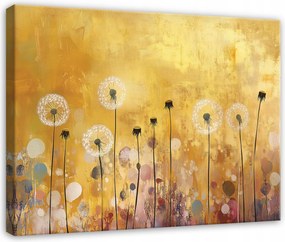 Vászonkép Absztrakt Mezei Virágok Arany A Nappali Hálószobájába 60x40
