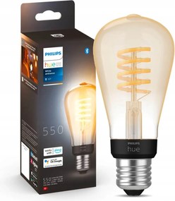 Led izzó Edison E27 ST64 7W Cct Philips Hue Bluetooth Filament Zigbee
