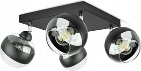 Mennyezeti FĂŒggĆ LĂĄmpa CsillĂĄr Fekete Ăveg Gömbök Fekete Belt AG4 Led E27