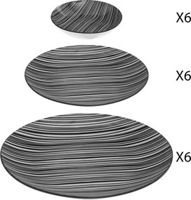 Ebédszolgáltatás Zebra tányér szett 6 személyes