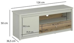 TV szekrény Kodro 1 (kasmír + evoke tölgy) . 1116946