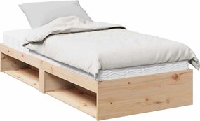 vidaXL tömör fenyőfa kanapéágy matraccal 90 x 190 cm