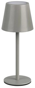 Szürke LED asztali lámpa fém búrával (magasság 21 cm) Diaz – Trio