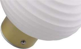 Fehér USB üveg LED fali lámpa ø 15,5 cm Earl – Reality