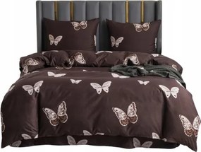 Kétszemélyes ágyneműhuzat garnitúra 140x200 2 70x80 Ágyneműhuzat Barna Pillangók