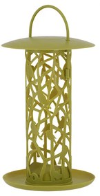 Faggyúgolyó tartó madáretető tetővel, zöld